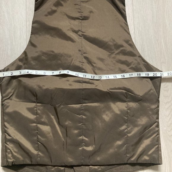 BURTON WHITE COLLECTION Mens L Large Brown Lined Ski Snowboard VEST - Like New - Picture 4 of 7